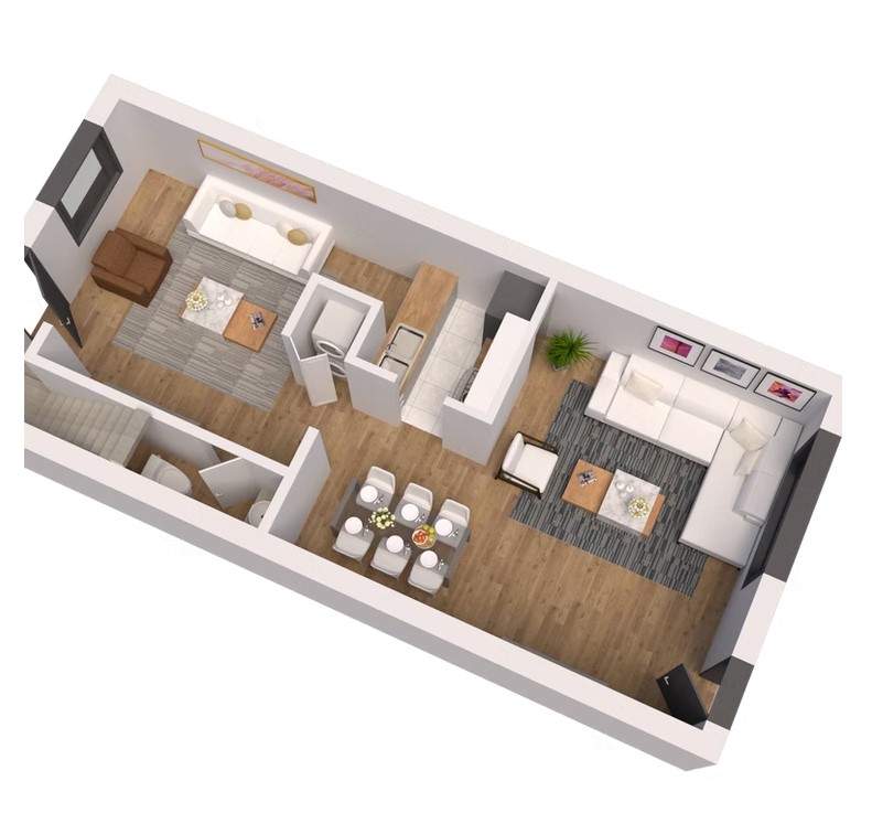The Oak townhome floor plan